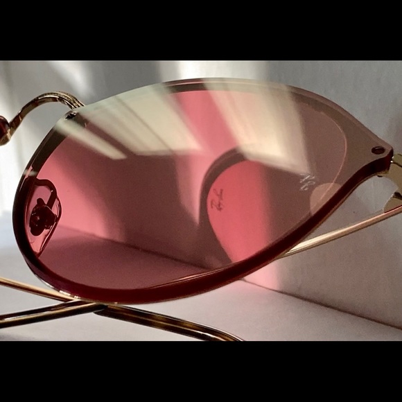 RAY-BAN BLAZE ROUND PINK MIRROR SUNGLASSES - RB3574-N 001/E4 59 - Picture 8 of 11
